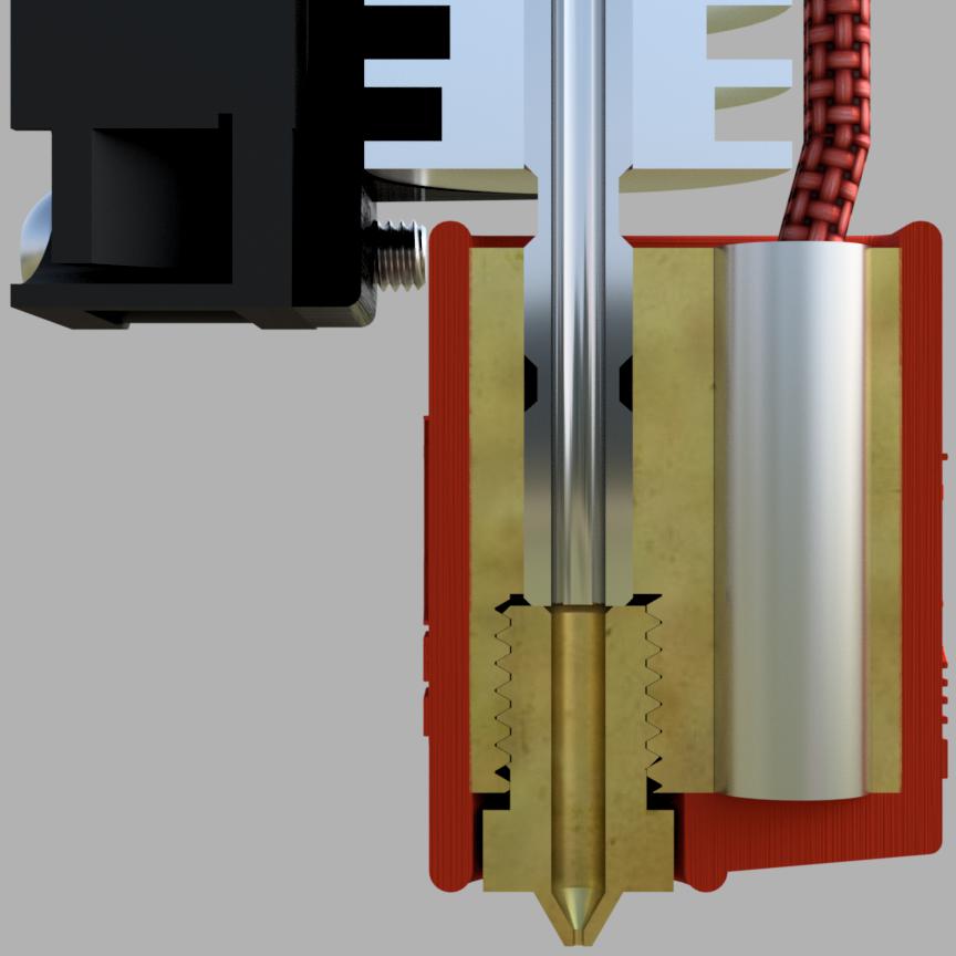 Hotend - J-Head Farmer hotend render cutaway