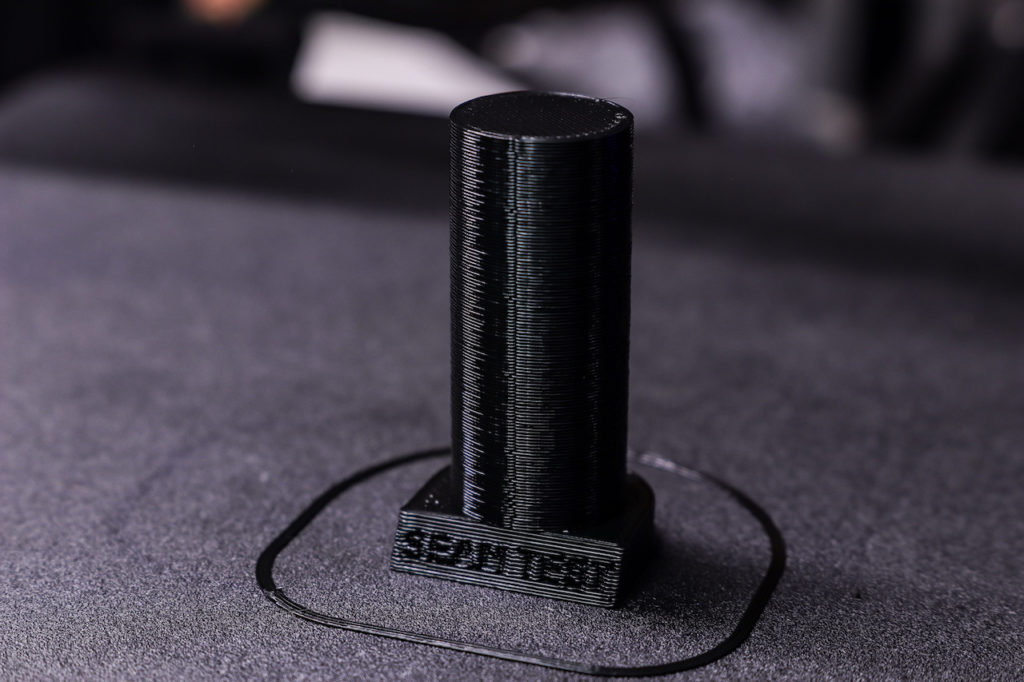 test print showing the z seam