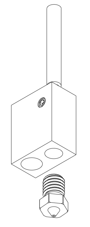 Hotend - J-Head Farmer hotend insert nozzle